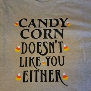 *CUSTOM TEE DESIGN* Gray Candy Corn Graphic Tee
